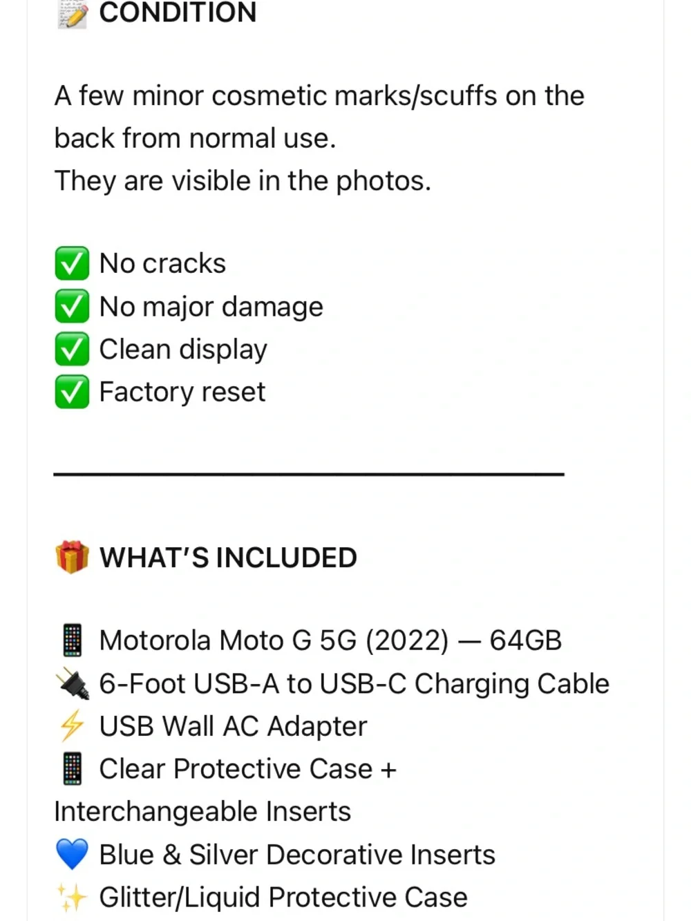 Moto G 5g 2022 by Motorola UNLOCKED 64GB